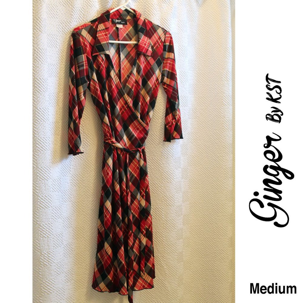Vintage Wrap Dress - Medium